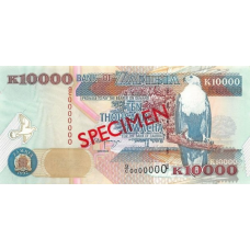 P42S Zambia - 10.000 Kwacha Year 1992 (Specimen)